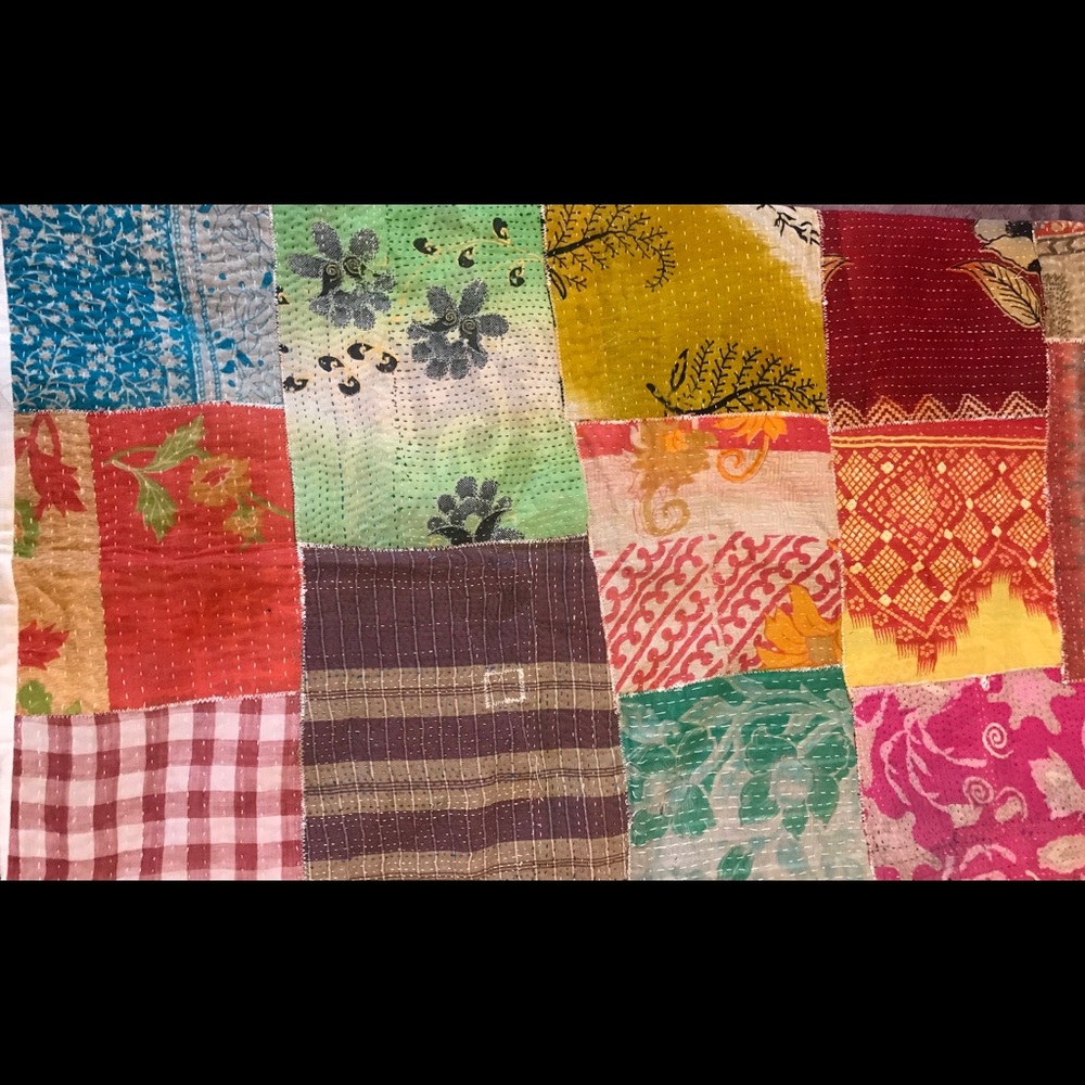 Boho Kantha Quilt Patchwork Pillow Sham Cover